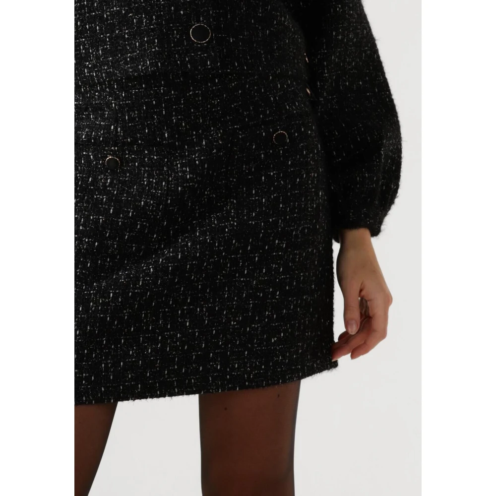 Nukus Zwarte Lurex Rok voor Vrouwen Black Dames