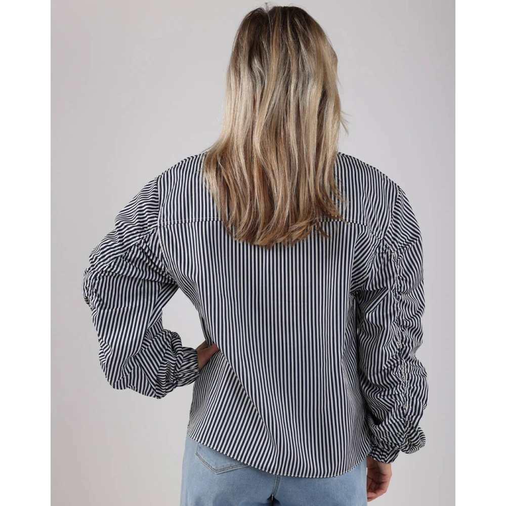 Nukus Gestreepte Quirine Blouse Blue Dames