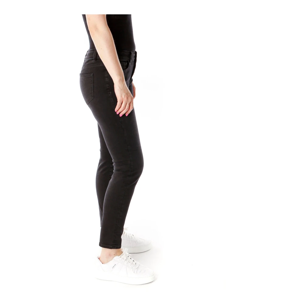 closed Zwarte Slim Fit Cropped Jeans Black Dames