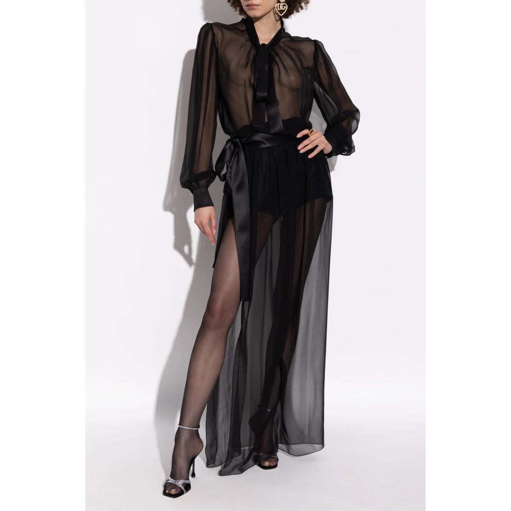 Dolce & Gabbana Transparante shirt Black Dames
