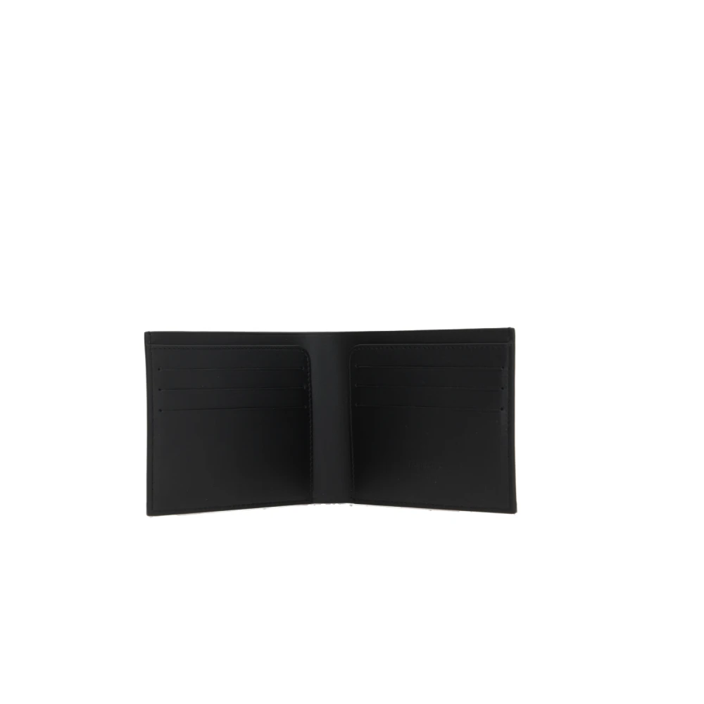 Jil Sander Zwarte leren billfold portemonnee Black Heren