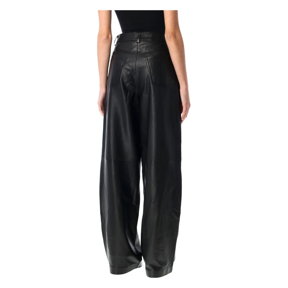 Remain Birger Christensen Leren Cocoon Broek Black Dames