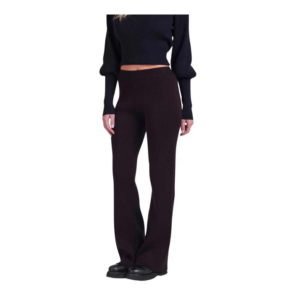 4Giveness Gebreide Flare Broek Fw25 Black Dames
