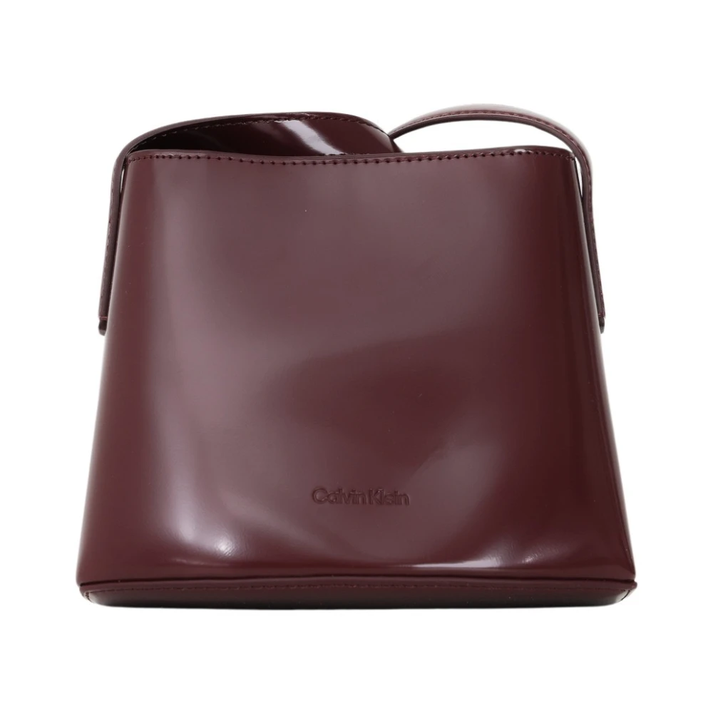 Calvin Klein Elegante Bordeaux Schoudertas Red Dames