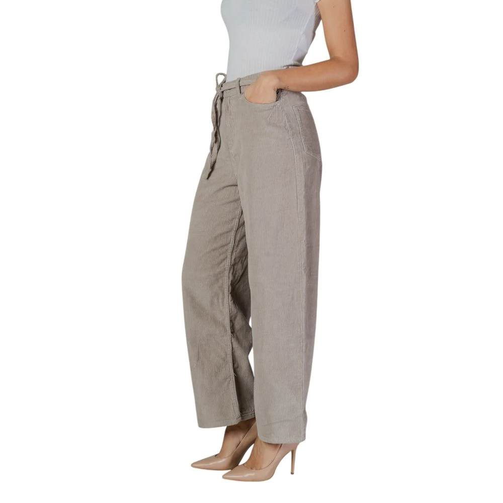 Only Baggy Katoenen Jeans & Jogger Broek Beige Dames