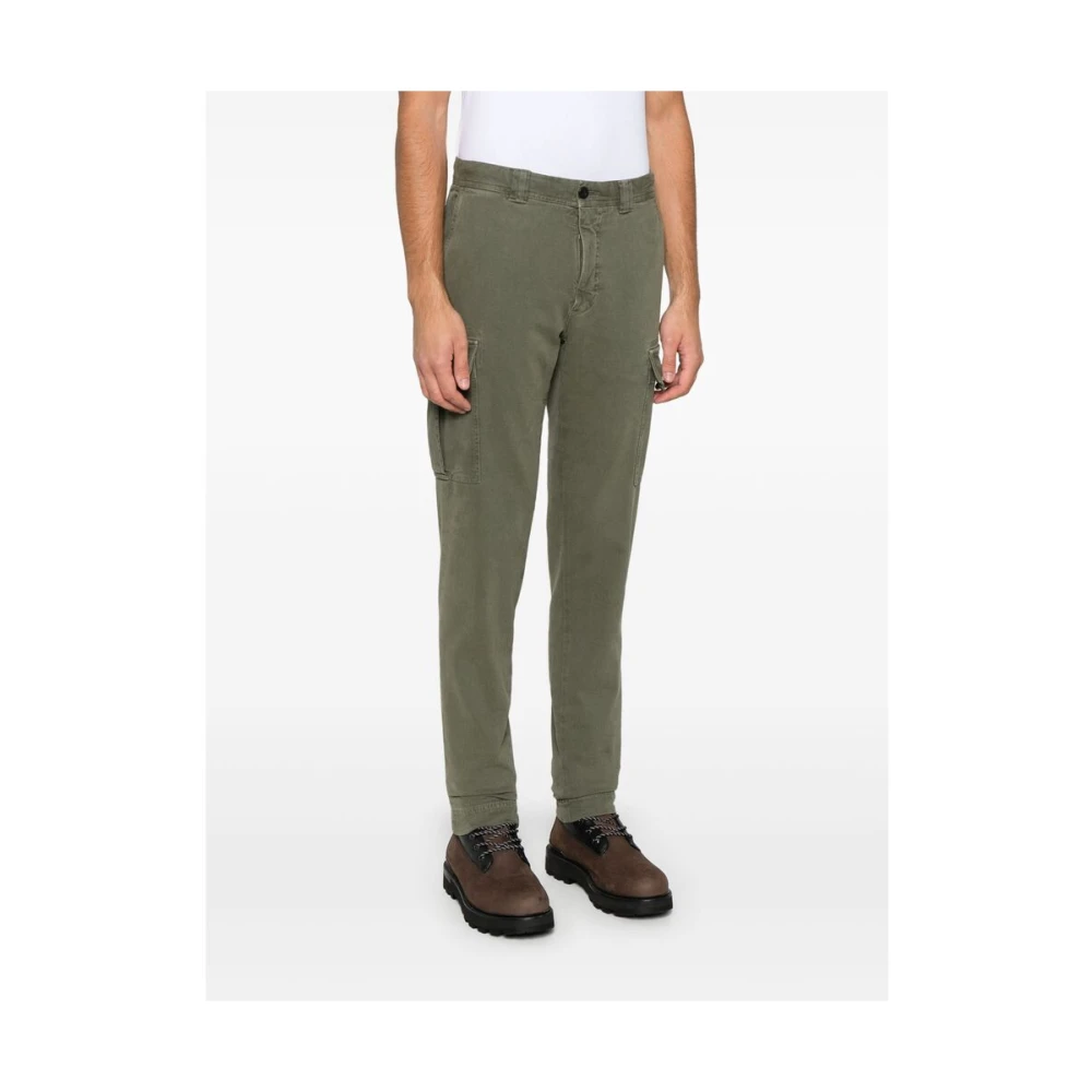 Incotex Olijfgroene Cargo Broek Tapered Leg Green Heren