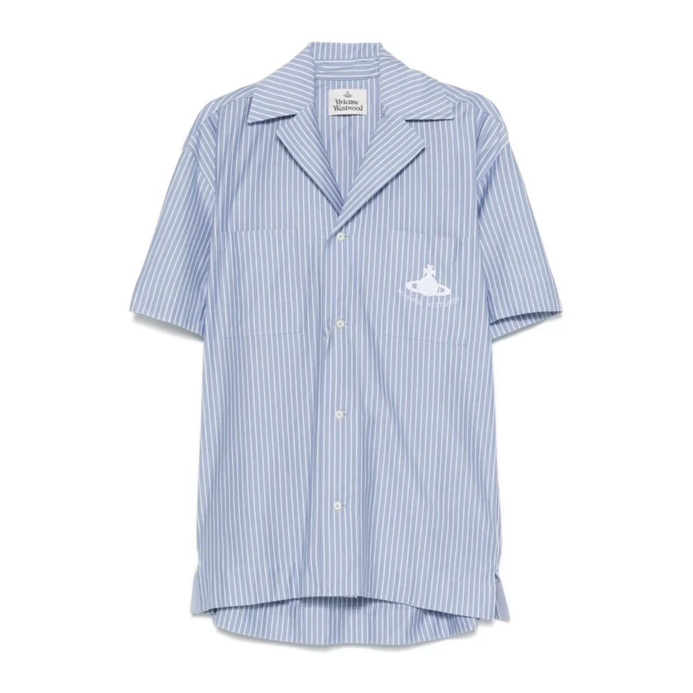 Vivienne Westwood Wit Blauw Camp Overhemd Stijlvol Blue Heren