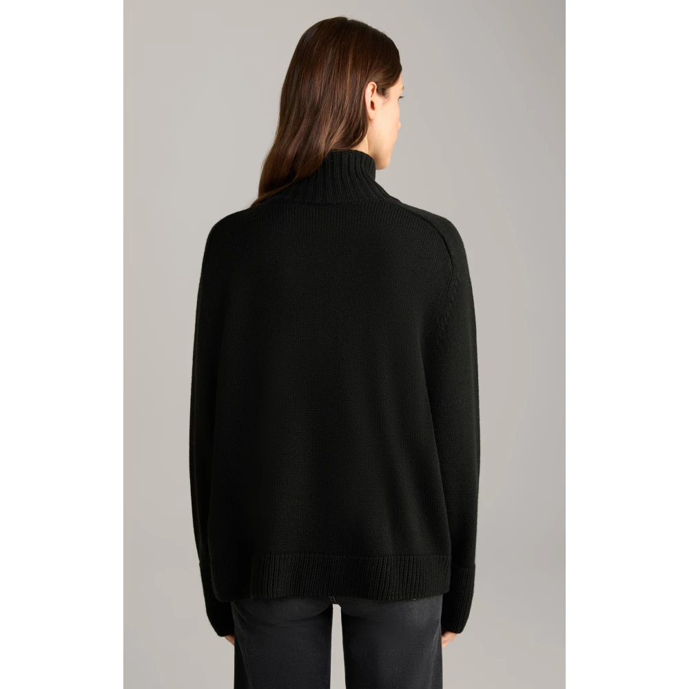 Joop! Stijlvolle dames trui met afneembare kraag Black Dames