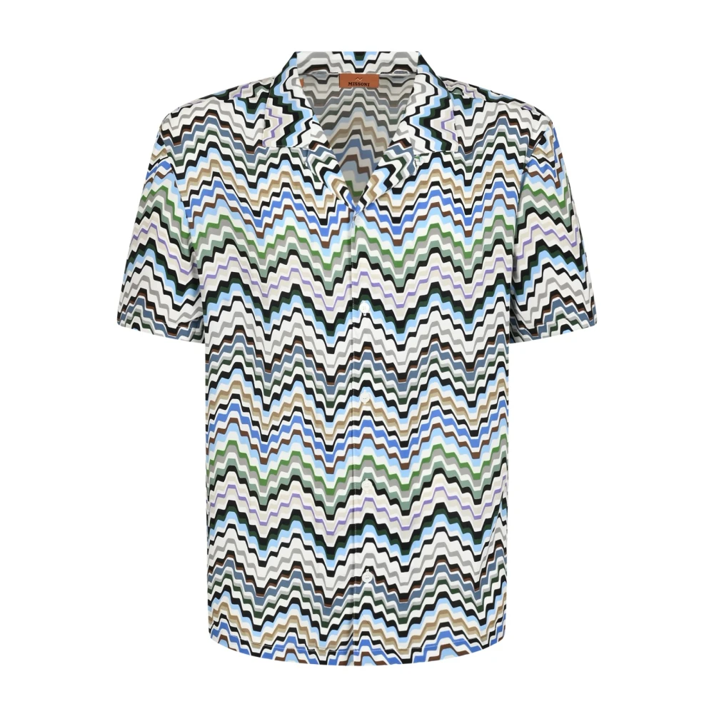 Missoni Uomo Multicolor - Camicia Da Bowling A Maniche Corte - Shirts - E - M