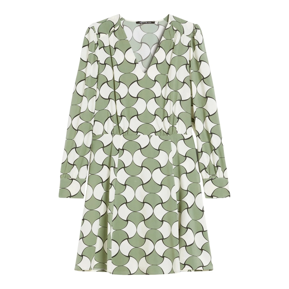 Pennyblack Geometrisch Patroon Jurk Mazurka Stijl Green Dames