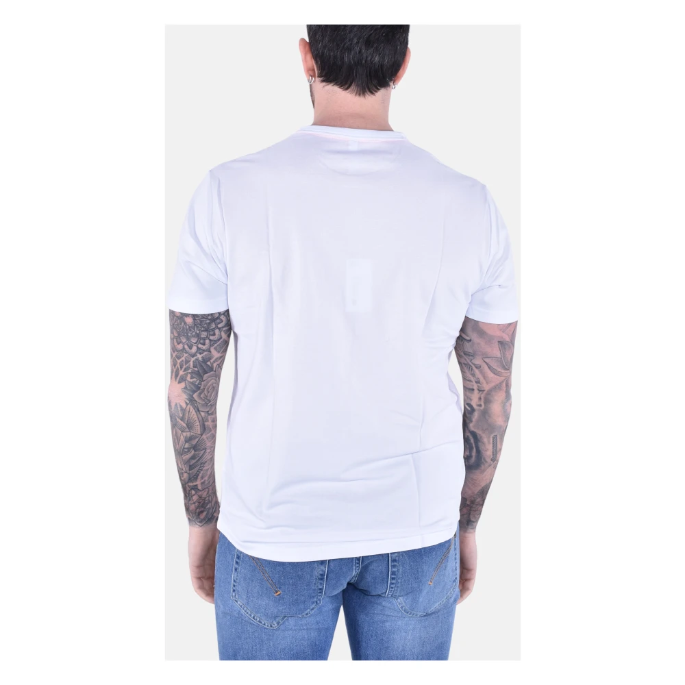 Sun68 Piqué Katoenen T-shirt Korte Mouw White Heren