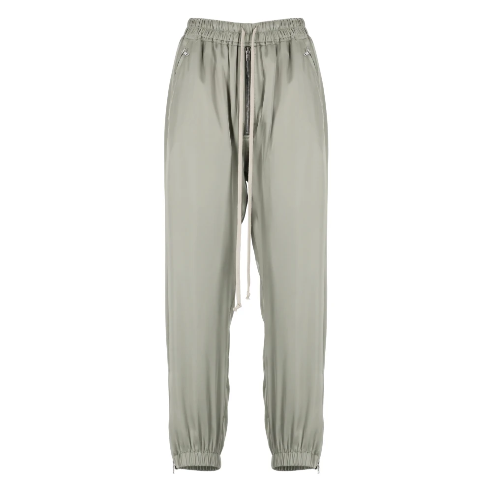 Rick Owens Groene Viscose Blend Elastische Taille Broek Green Dames