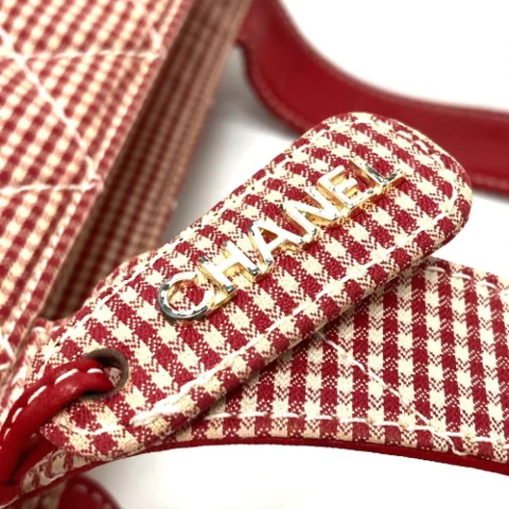 Chanel Vintage Pre-owned Cotton chanel-bags Red Dames