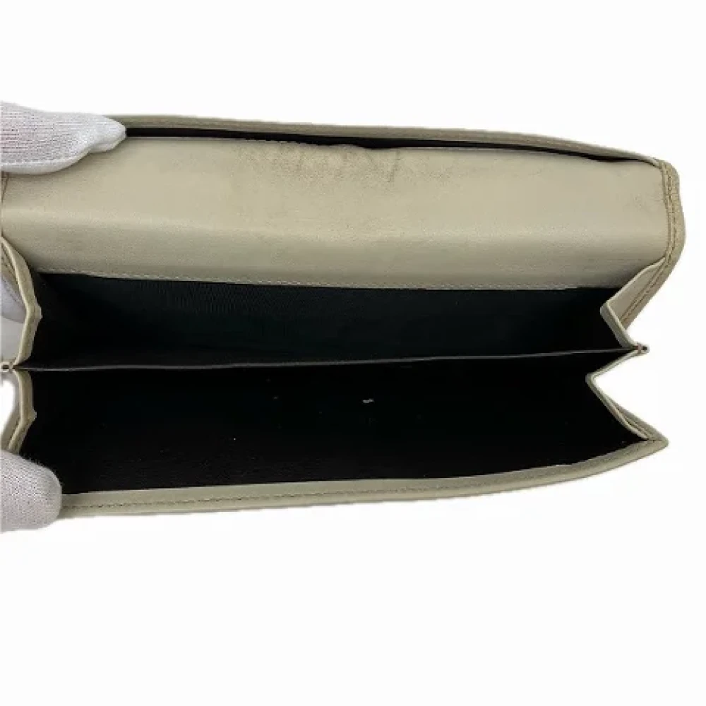 Gucci Vintage Pre-owned Leather wallets Beige Dames