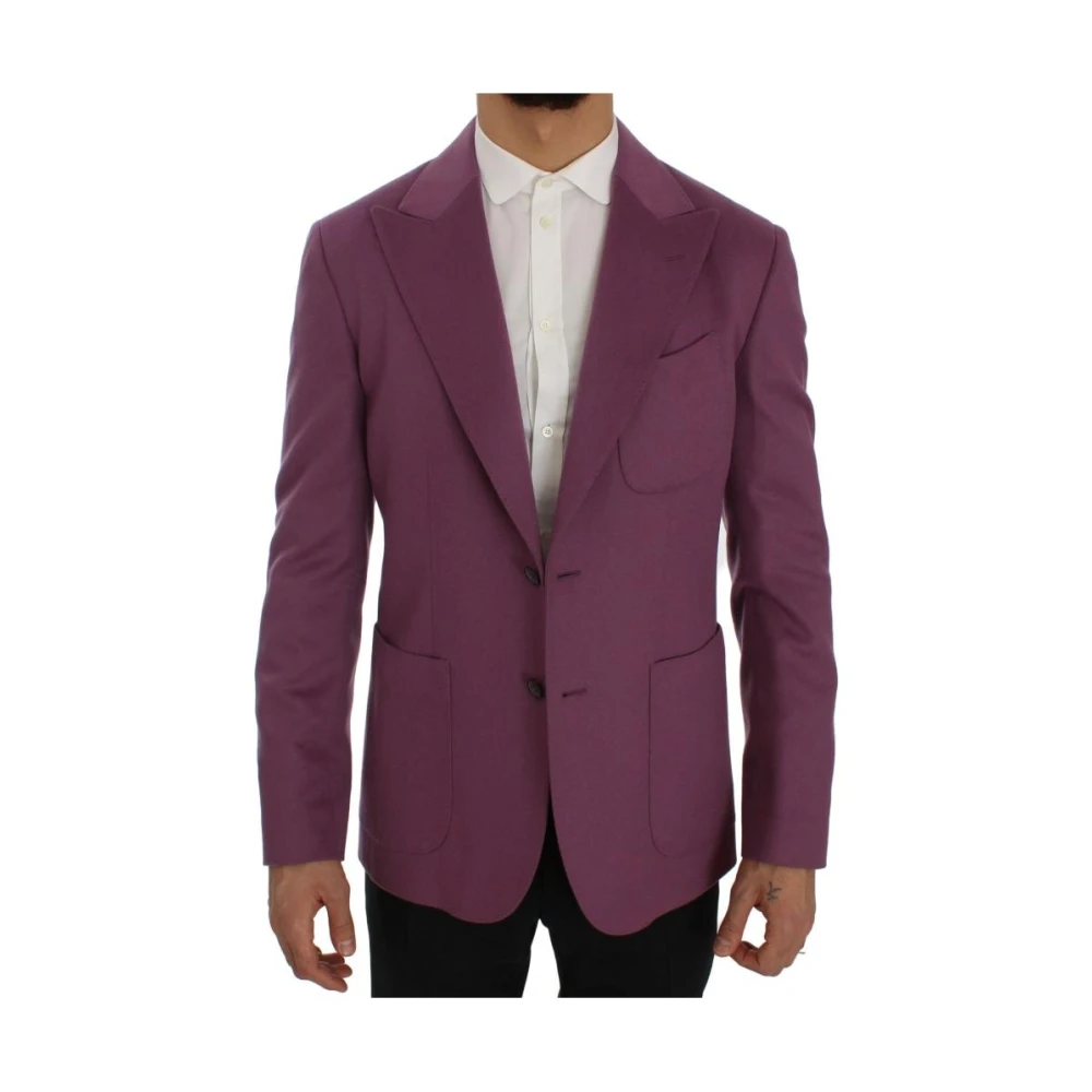 Dolce & Gabbana Luxurious Purple Cashmere Silk Blend Blazer - Male - Blazers - Purple - Xs - Jackets - Image 3