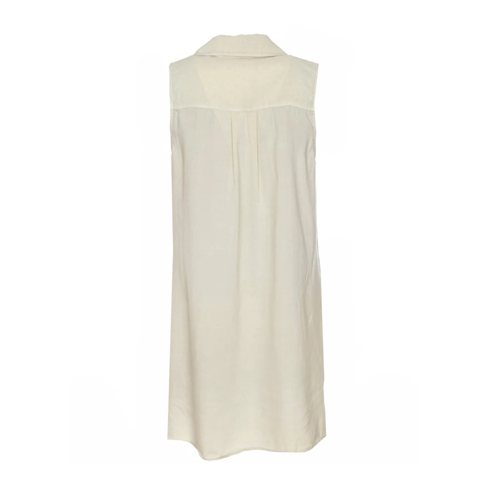 Bella Dahl Mouwloze A-Lijn Jurk met V-Hals Beige Dames