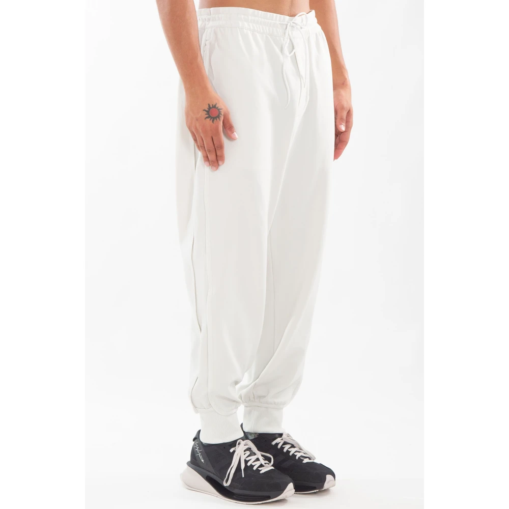 Y-3 Orbit Grey Cuffed Trackpants White Heren