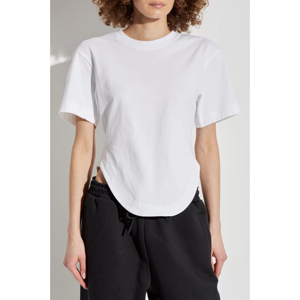 adidas by stella mccartney T-shirt met bedrukt logo White Dames