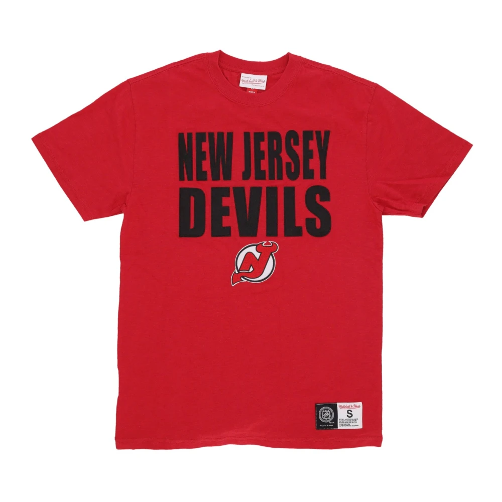 Mitchell & Ness NHL Devils Tee Celebration Shirt Red Heren