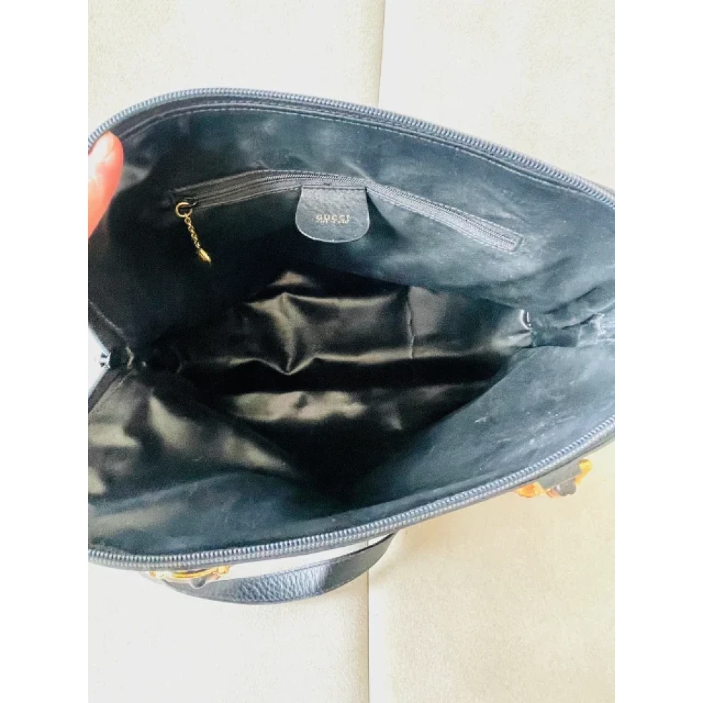 Gucci Vintage Pre-owned Leather gucci-bags Black Dames