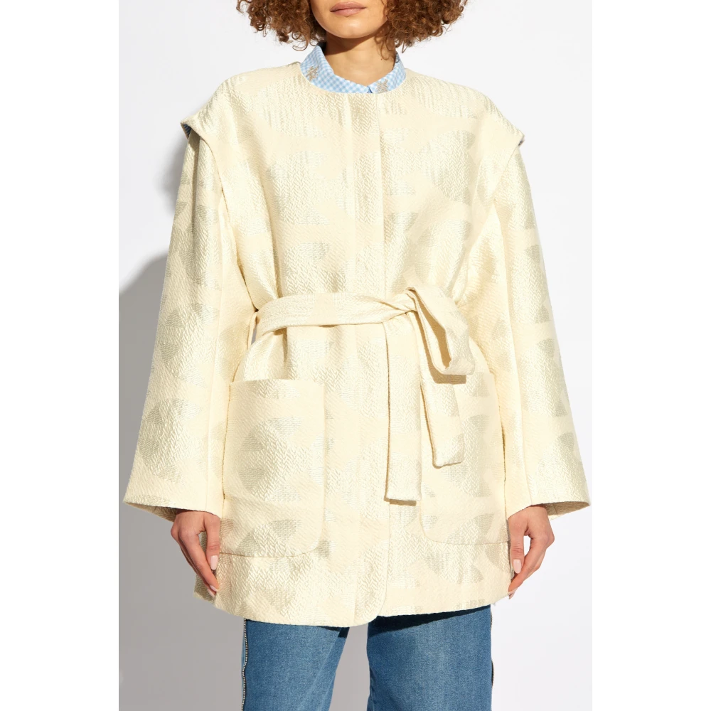 Munthe Jas met riem Beige Dames