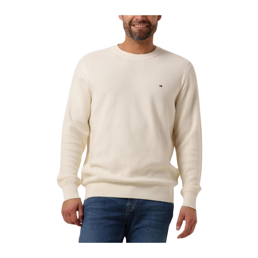 TOMMY HILFIGER Heren Truien & Vesten Oval Structure Crew Neck Beige