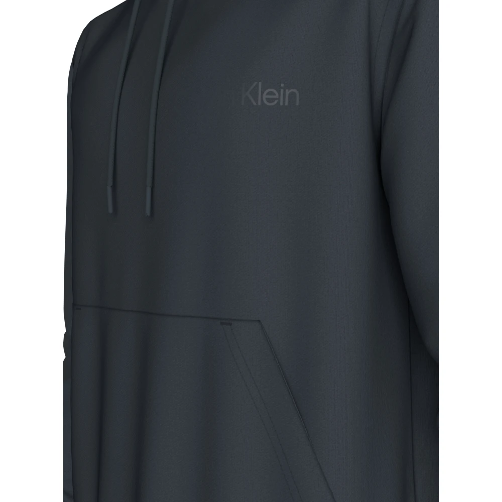 Calvin Klein Blauwe Hoodie Elastisch Gebreid Blue Heren