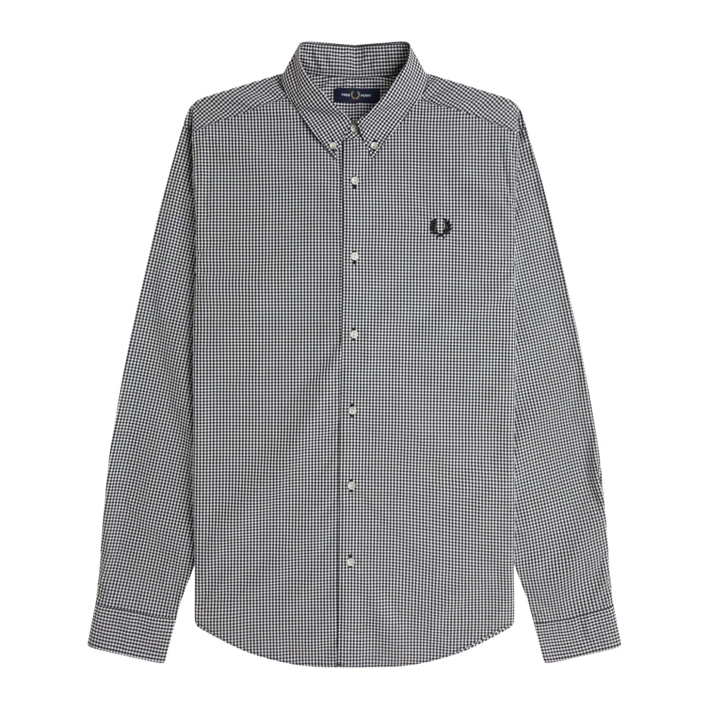 Fred Perry Long-Sleeve Vichy Shirt - Male - Casual Shirts - Multicolor - M - Shirts
