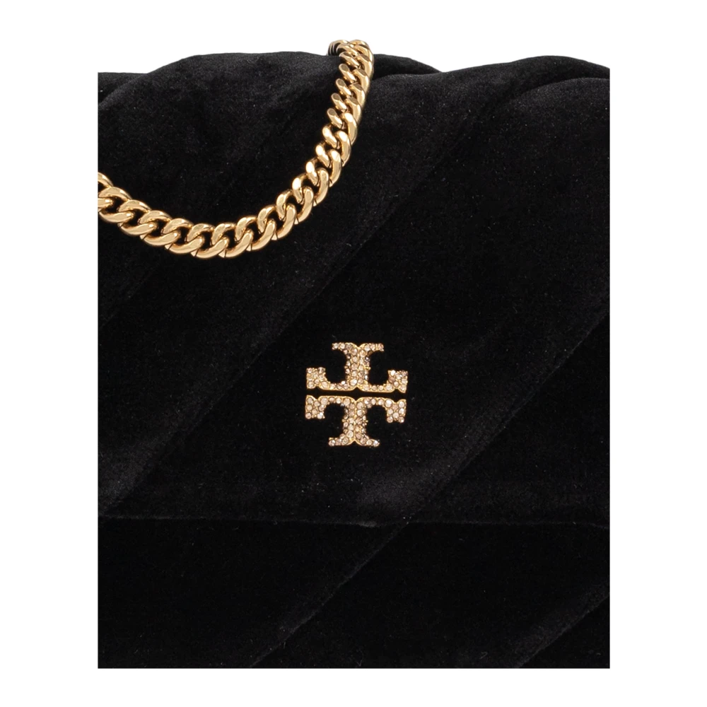 TORY BURCH Fluwelen schoudertas Kira Mini Black Dames