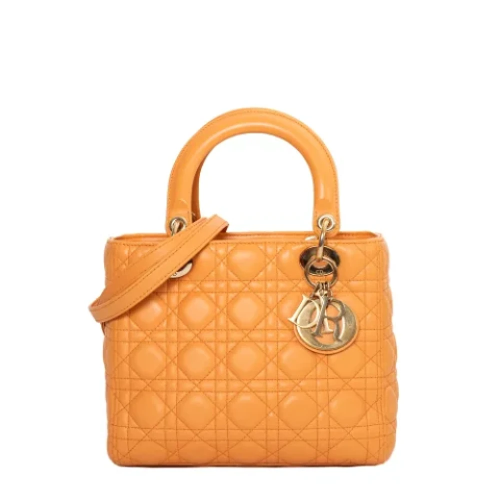 Dior Vintage Pre-owned Leather dior-bags Orange Dames