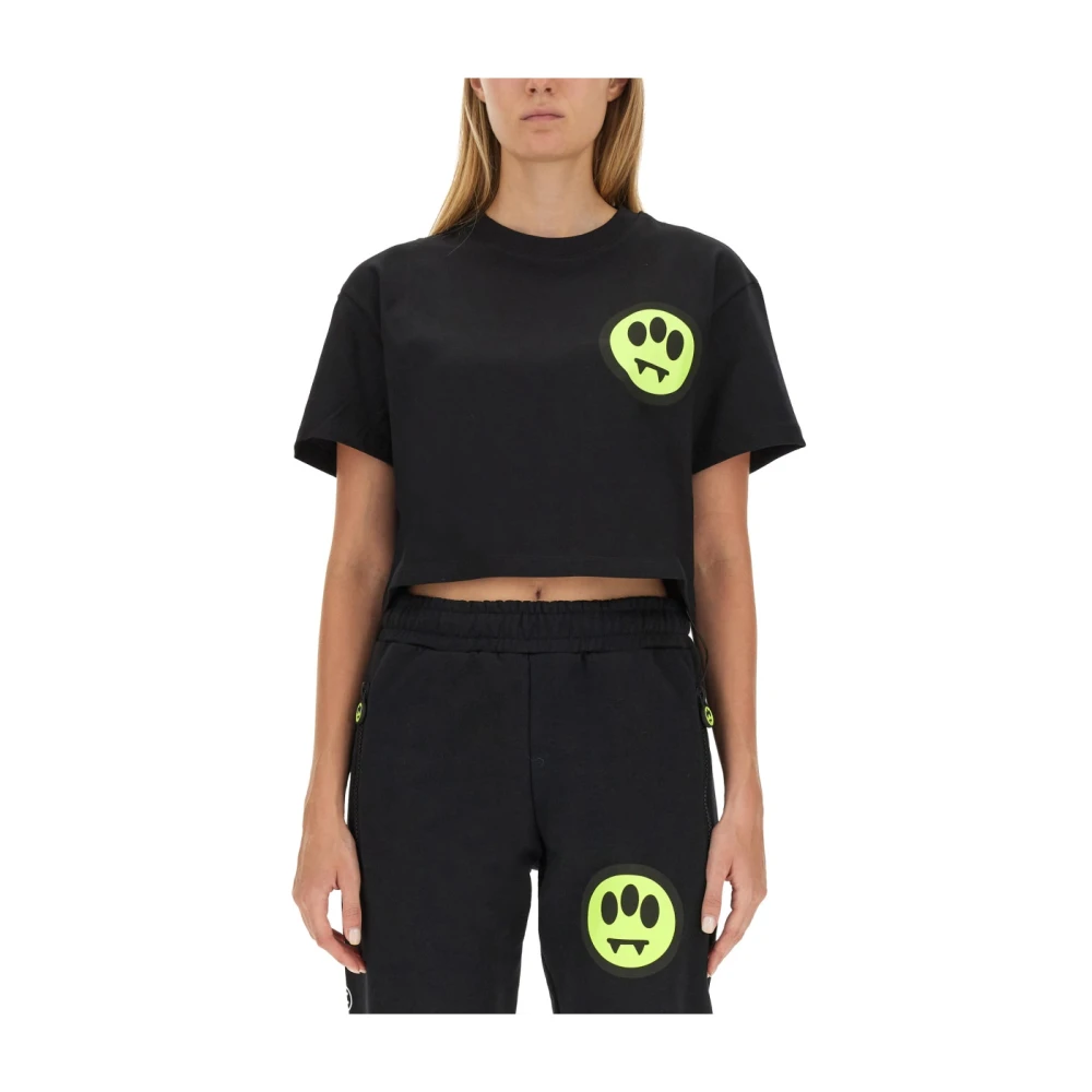 Barrow Cropped Fit T-Shirt Black, Dam