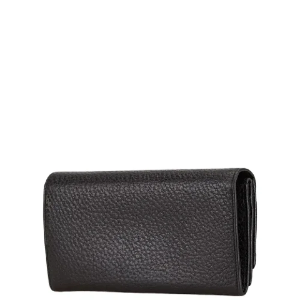 Gucci Vintage Pre-owned Leather wallets Black Dames