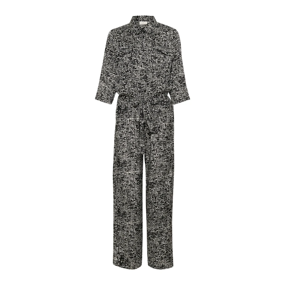 Kaffe Grafische Dot Jumpsuit Tortelduif Zwart Black Dames