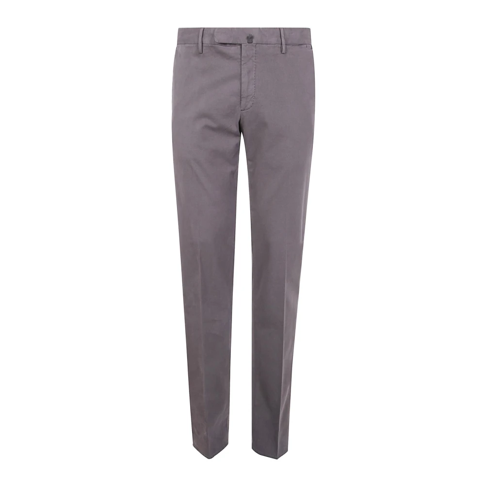 Incotex Uomo Marrone Pantaloni Chino In Twill Di Cotone