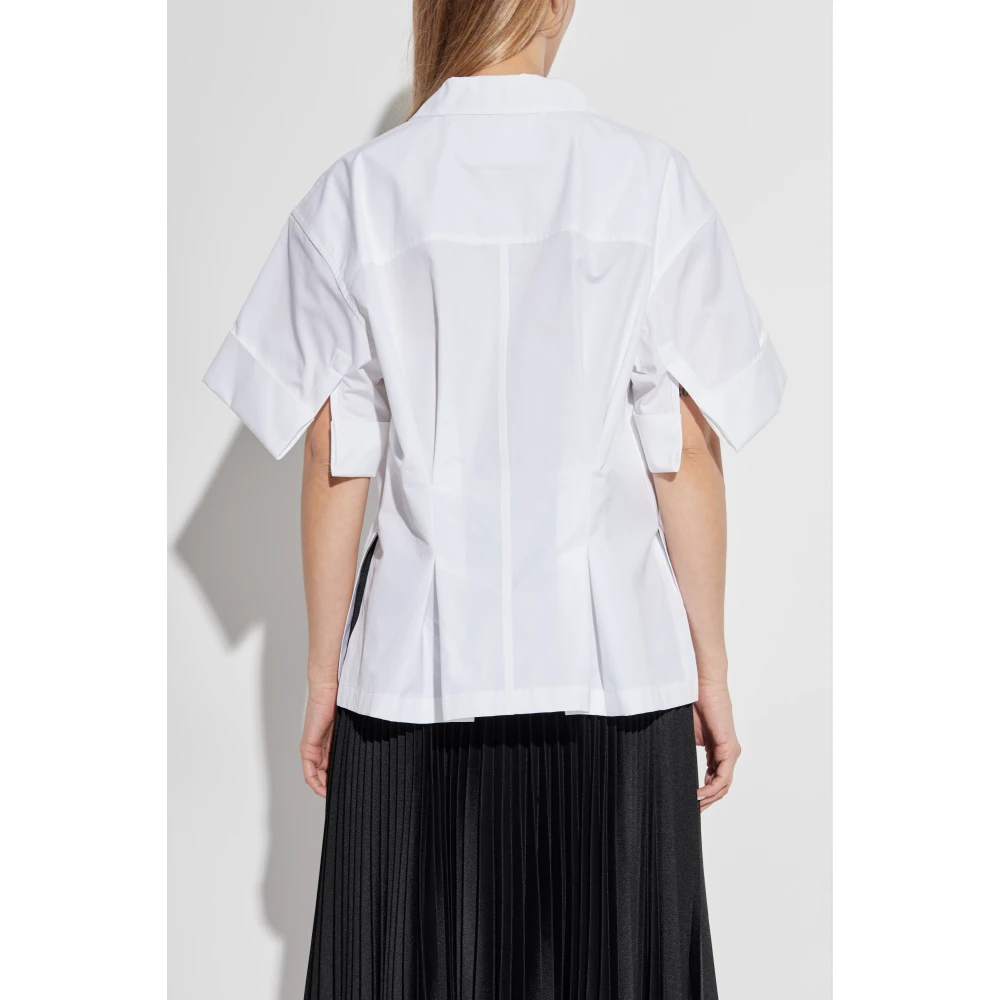 Jil Sander Overhemd met rugplooien White Dames