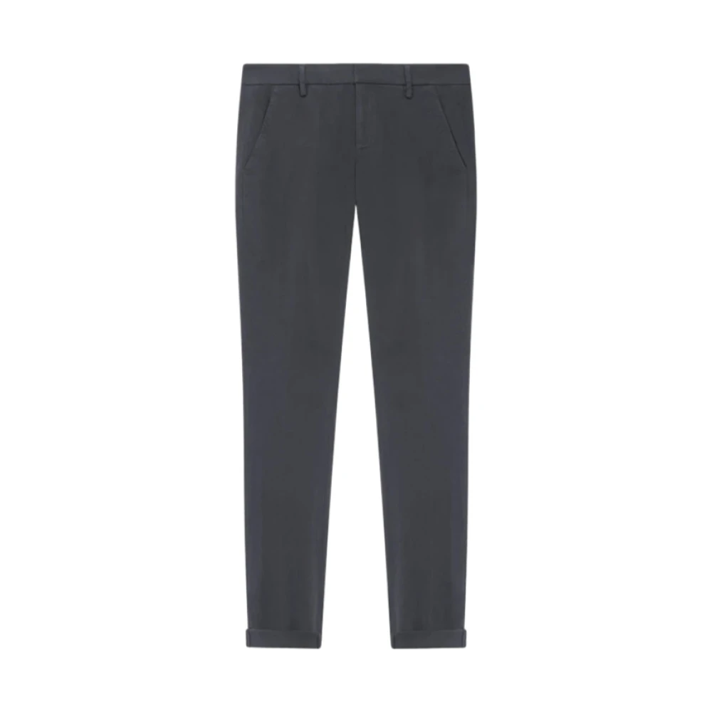 Dondup Uomo Grigio Pantaloni Slim Fit Gaubert