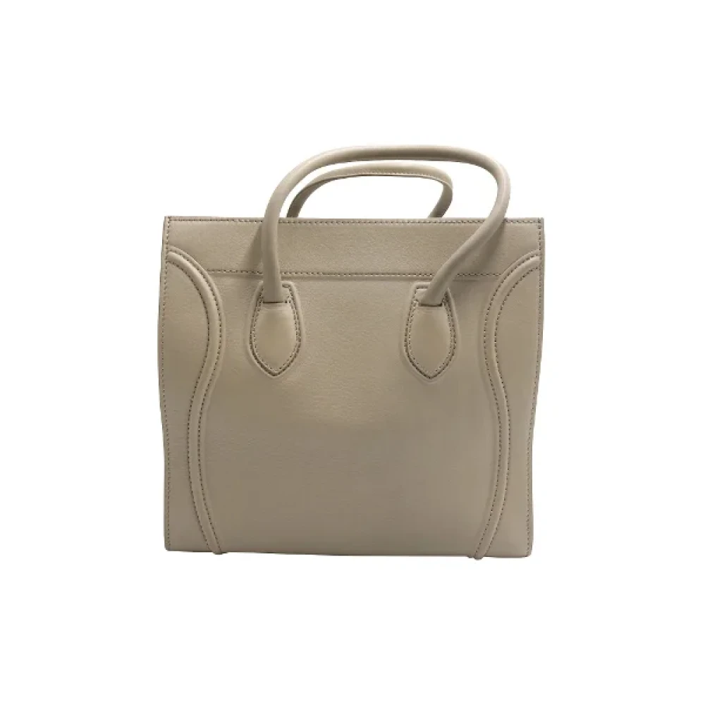 Celine Vintage Pre-owned Leather totes Beige Dames