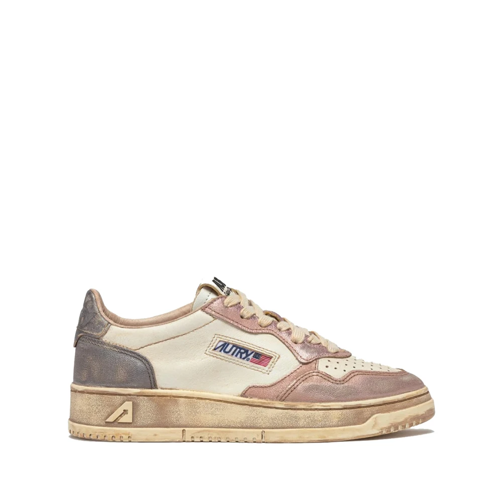 Autry Vintage Leren Sneakers Heren Schoenen Wit