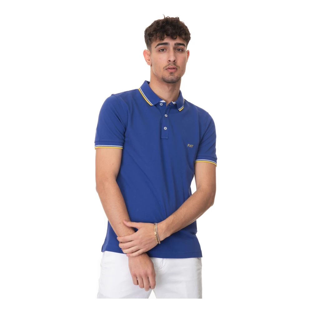Fay - Tops > Polo Shirts - Blue - Fay - Modalova