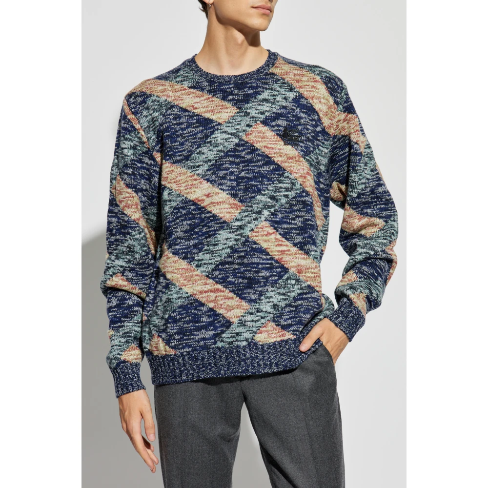 ETRO Gebreide trui met patroon Multicolor Heren