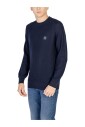 pull-en-tricot-col-rond-bleu