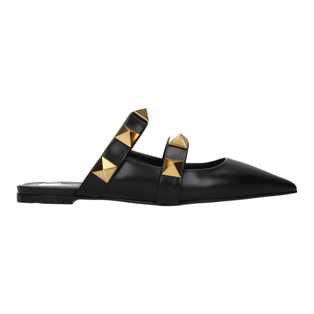 Valentino Garavani Women's Black Roman Stud Mules