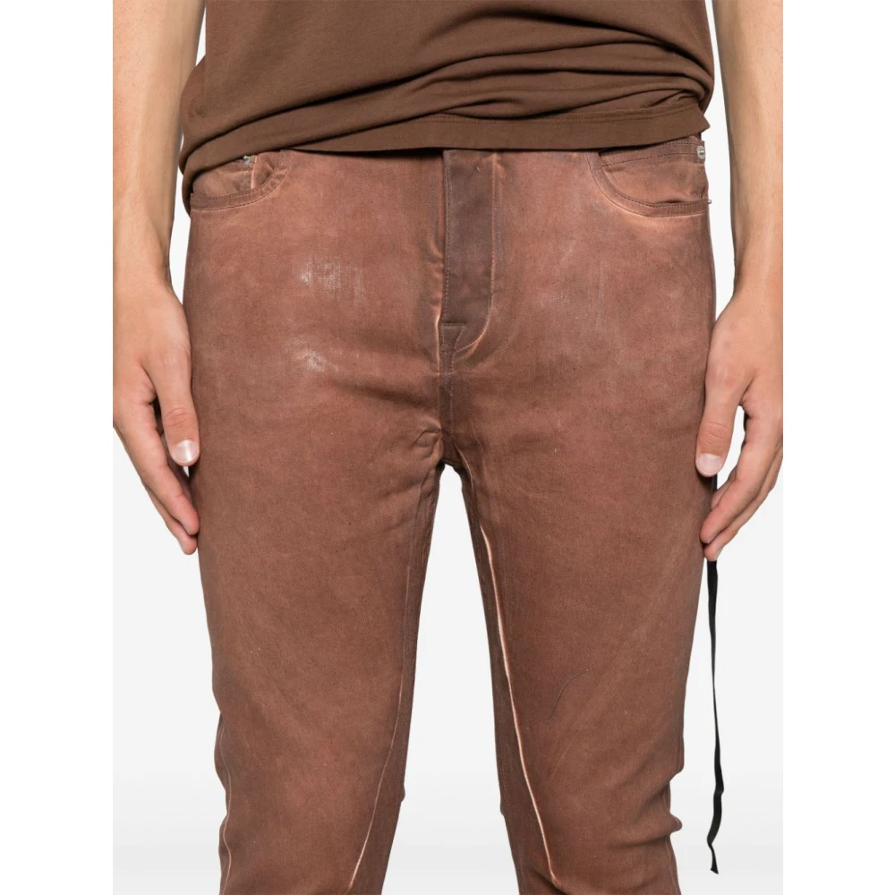 Rick Owens Detroit Cut Terra Slim-fit Jeans Brown Heren
