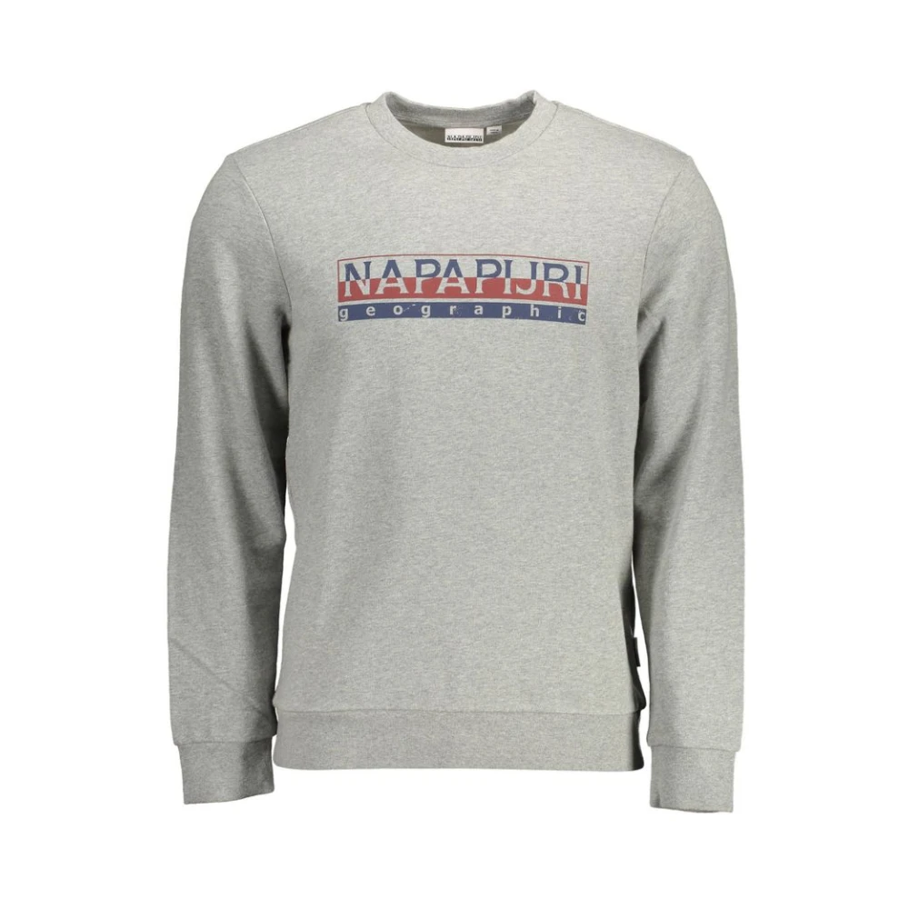 Napapijri Men's Gray Sweatshirts, 2XL, Sweatshirt