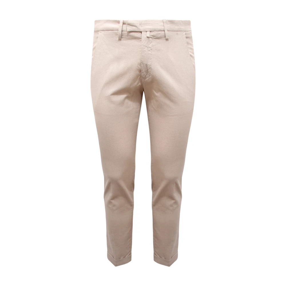 Briglia Men's Beige Pantalone Slim Cotton/Lyocell Trousers