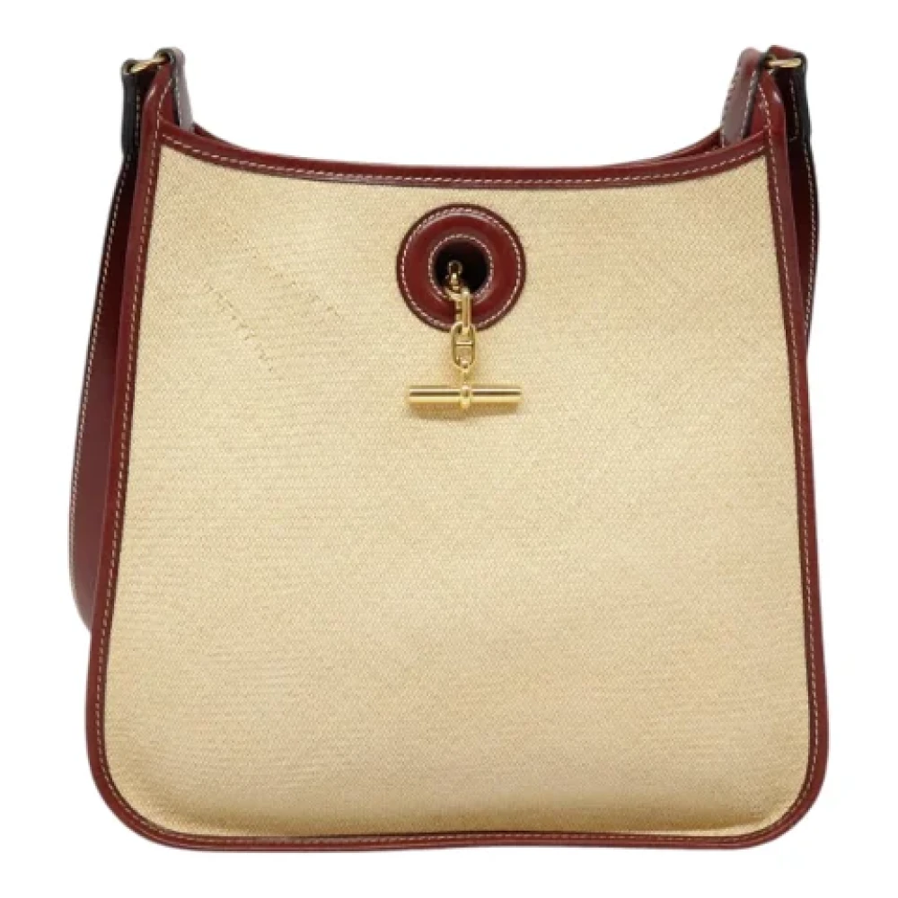 Hermès Vintage Pre-owned Fabric shoulder-bags Beige Dames