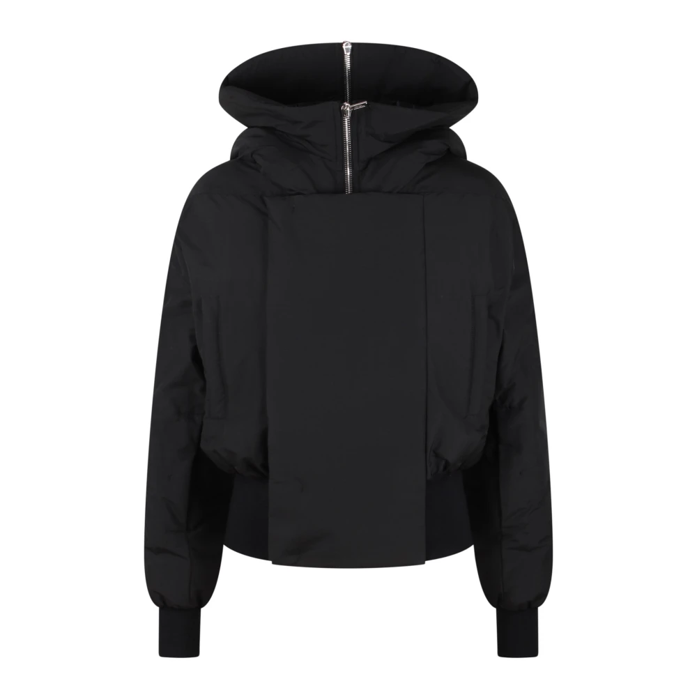 Moncler Oversized Katoenen Parka met Ganzendons Black Dames