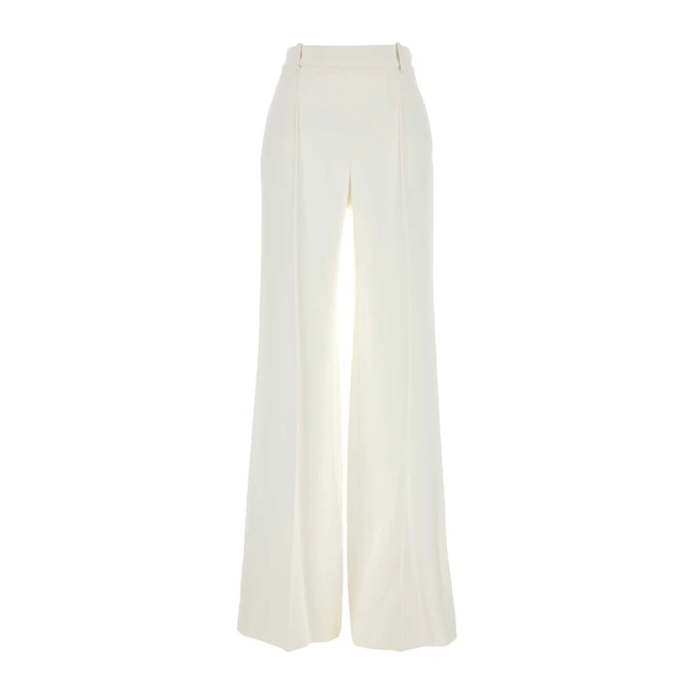 Ermanno Scervino Witte Wijde Viscose Blend Broek White Dames