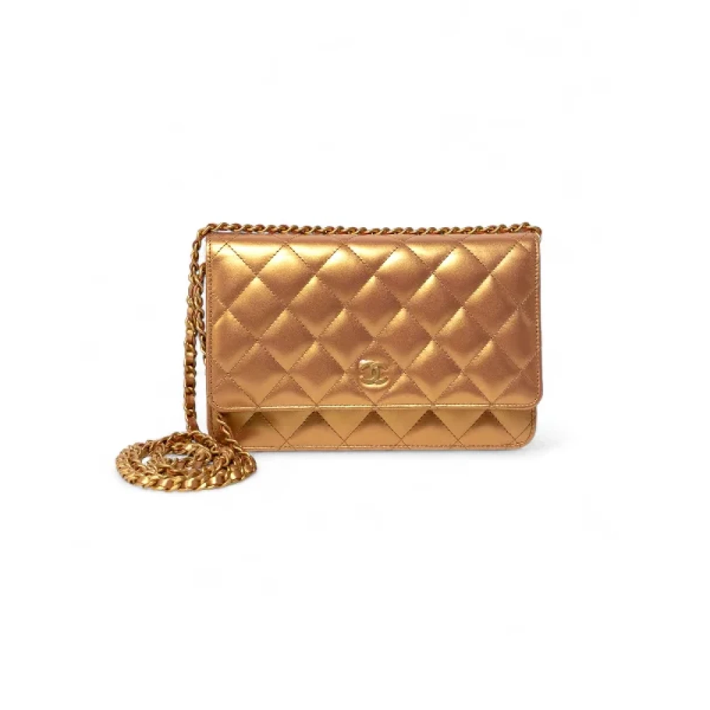 Chanel Vintage Pre-owned Fabric chanel-bags Yellow Dames