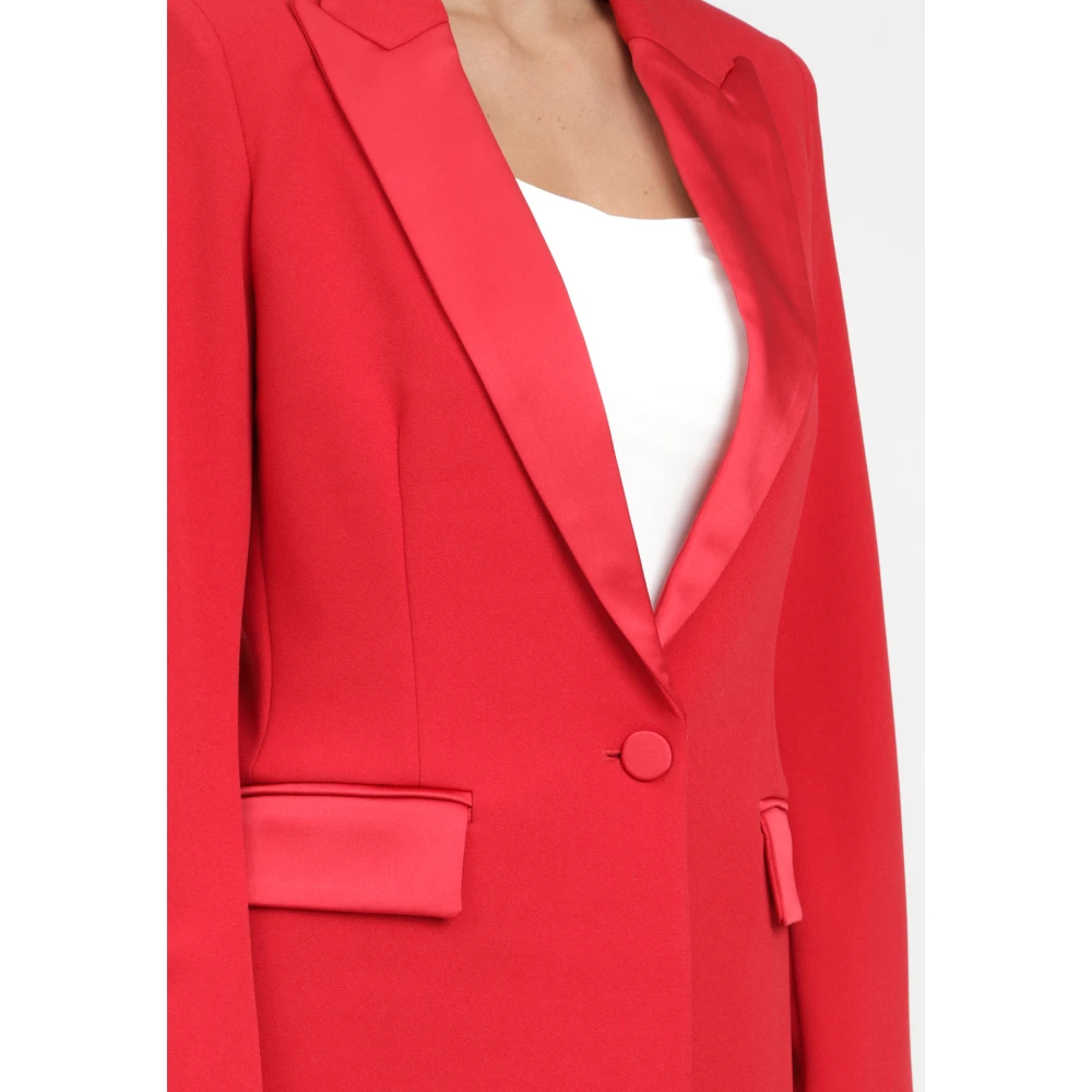 ViCOLO Rode single-breasted jas klassieke stijl Red Dames